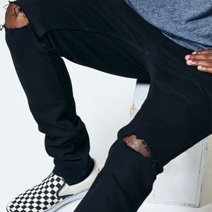 Black Pac-sun men’s ripped skinny jeans